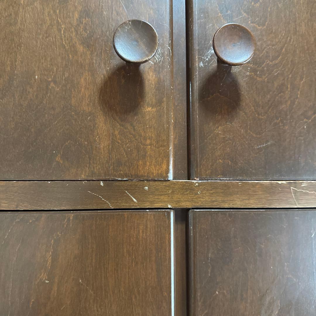 ブラウン木製クローゼット 収納力抜群