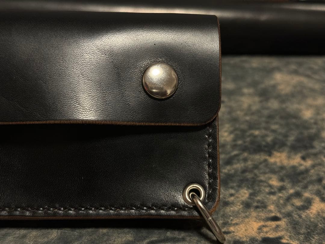 1点限定!MARYAM社ホースバット スタッズ付トラッカーウォレット＋キーホルダ