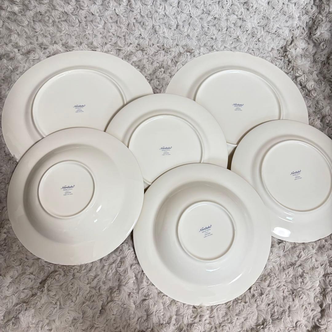 ノリタケ　ハートフォード　６点セット　プレート　スープ皿　金彩　花柄　ピンク