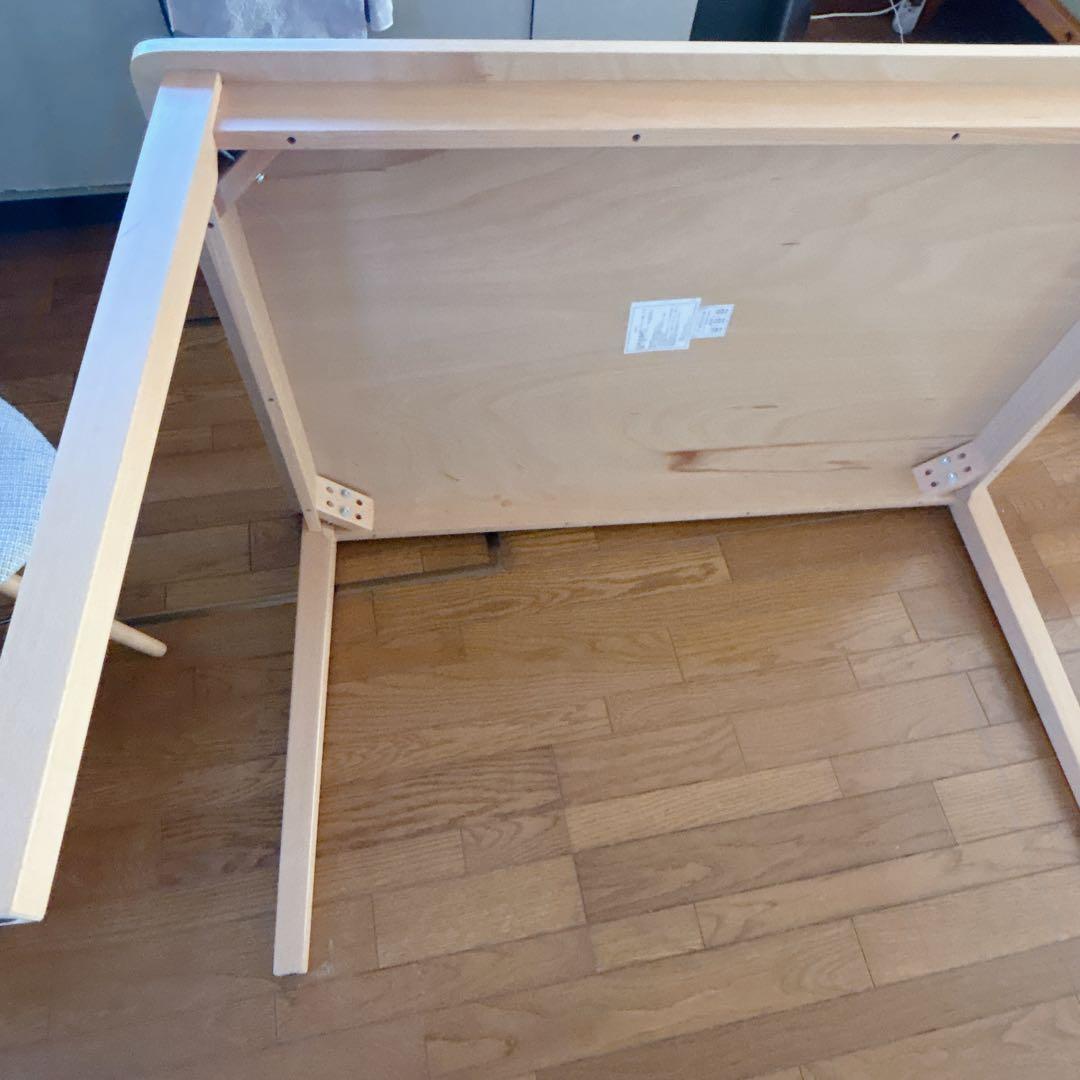 美品】ニトリ ダイニングテーブル ビーチ材 ナチュラル 幅120cm 4〜6人