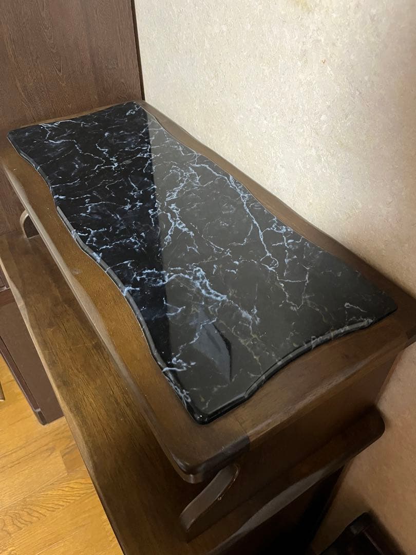 【カリモク/ karimoku】 大理石調W68×H70 キャビネット 電話台