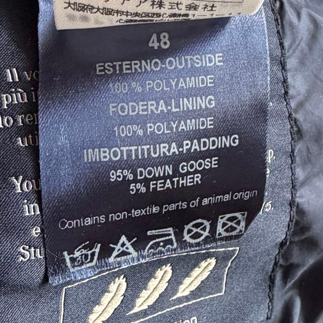 極暖 ヘルノ HERNO ショートダウンジャケット 48 ネイビー レディース