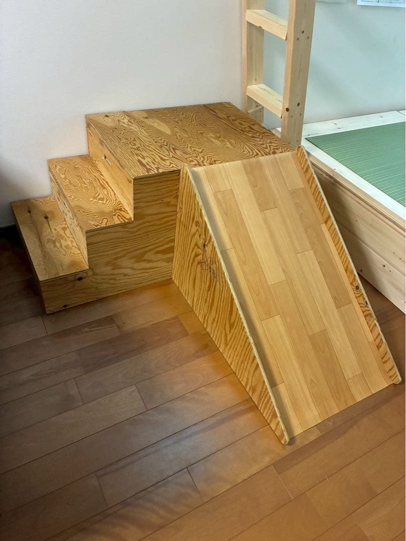 木製 滑り台 手作り 家具 木工 DIY 収納 引き出し 遊具