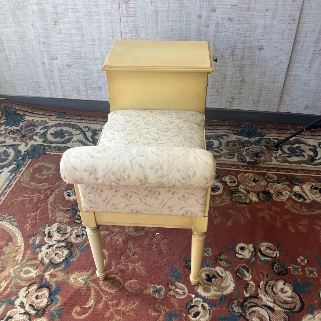 アンティーク ロココ様式 木製ベンチ 花柄アームチェア 一人掛けソファーテーブル