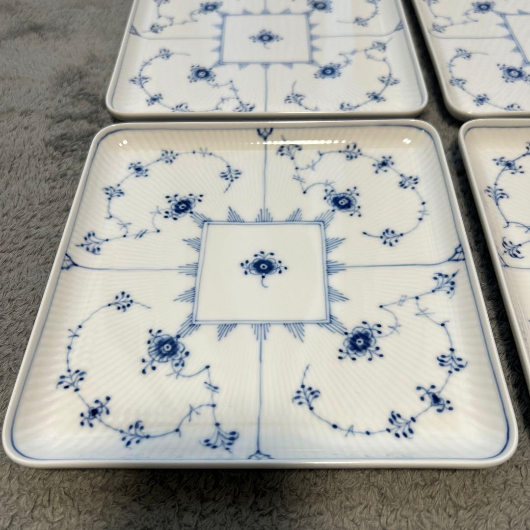 ロイヤルコペンハーゲン/スクエアプレート　４枚　新品