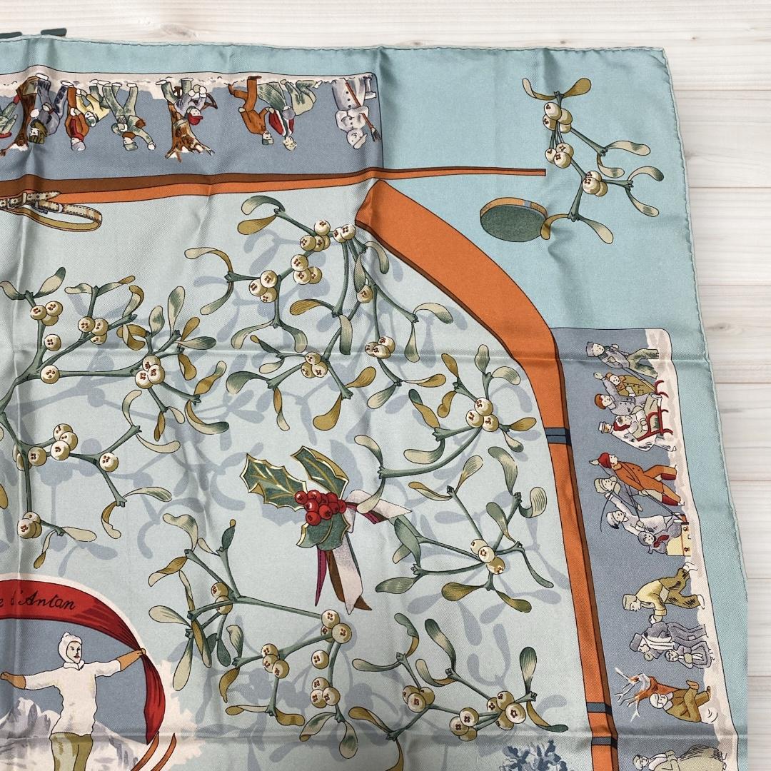 エルメス カレ90 neige d antan シルク フランス製