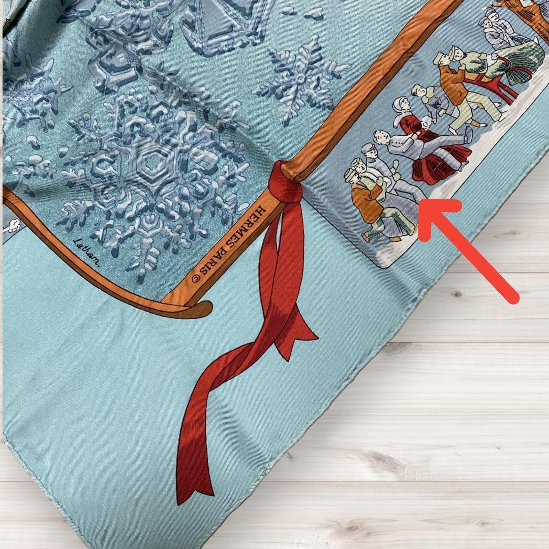 エルメス カレ90 neige d antan シルク フランス製