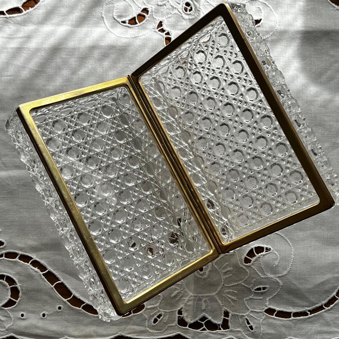 希少 オールドバカラ ディアマン・ピエーリー 大型 ジュエリーボックス 蓋物