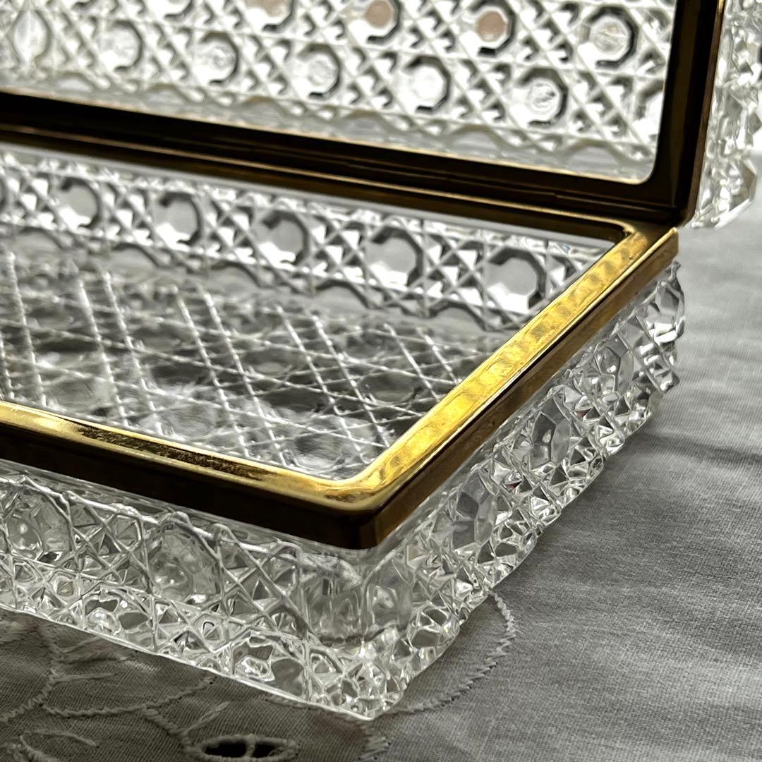 希少 オールドバカラ ディアマン・ピエーリー 大型 ジュエリーボックス 蓋物