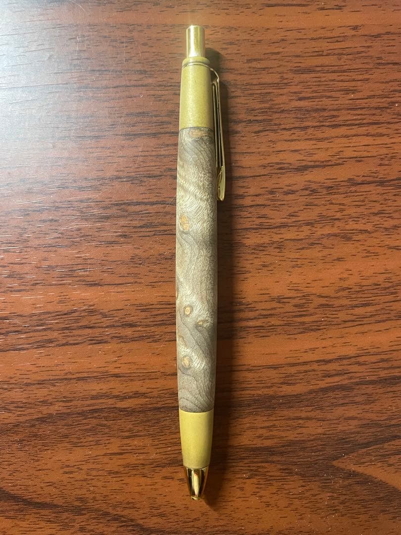 ボナンペン マーブルウッド 0.5mmシャーペン 金加工真鍮金具