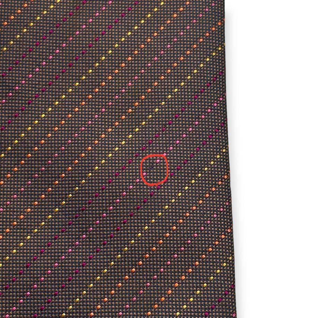 良品✨HERMES ネクタイ　エルメス　ブラウン　レジメンタル　秋冬　【B】