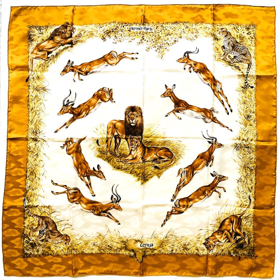 HERMES エルメス カレ90 ケニア Kenya スカーフ