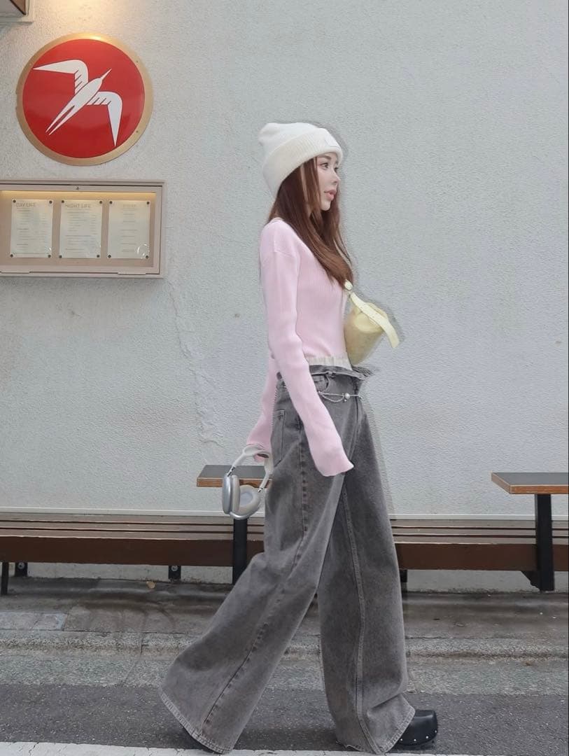 パンツ JOSE MOON/ LOOSE FIT WIDEDENIM black 34