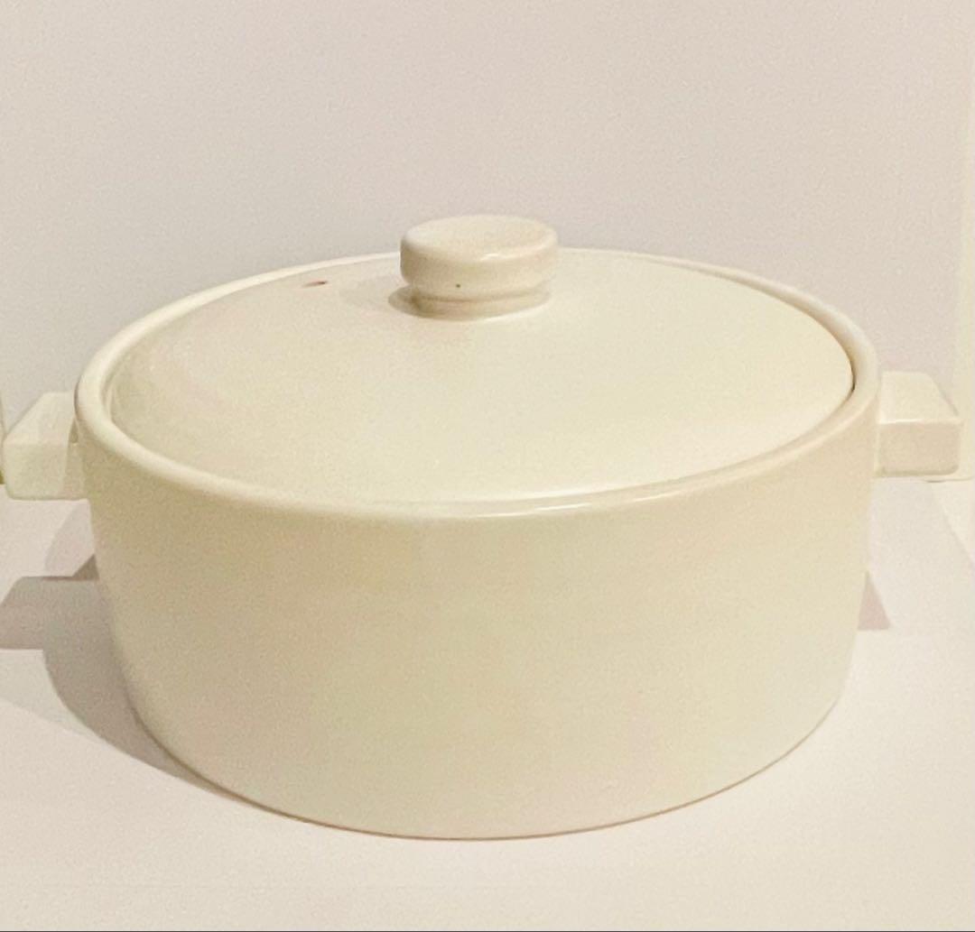 平鍋　白　クラフト石川　耐熱陶器　かもしか道具店　萬古焼