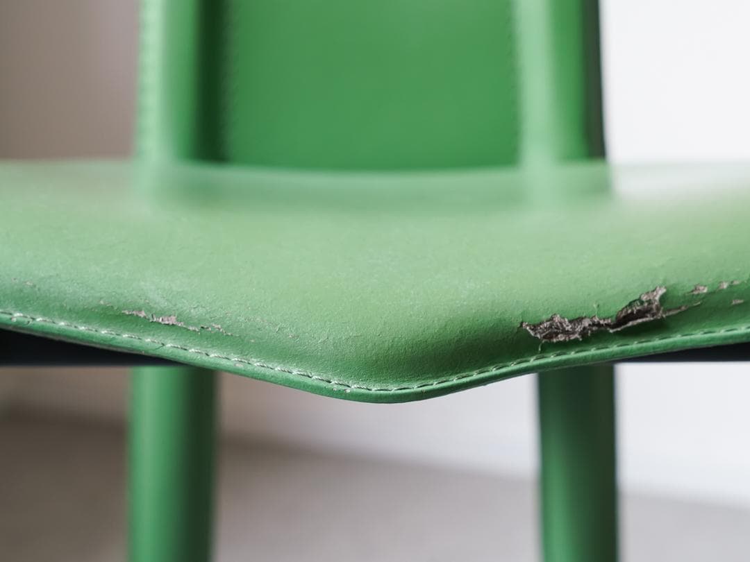 80-90's vintage ハイバック チェア グリーン ポストモダン