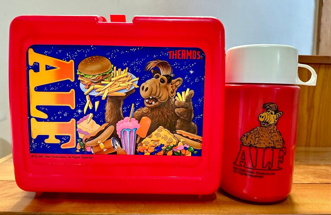 ALF ランチボックス サーモス レッド ヴィンテージアルフ1987[美品]