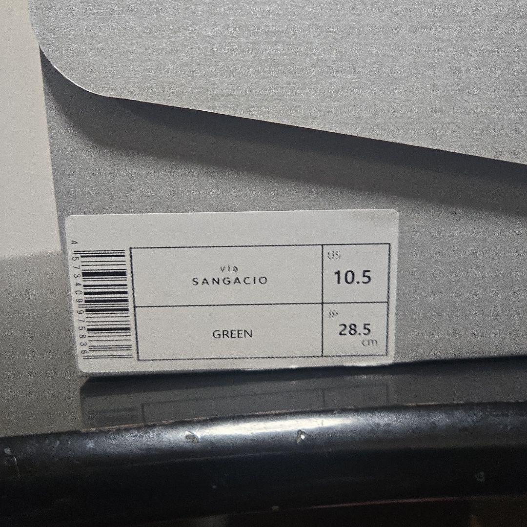 SANGACIO スニーカー US10.5 グリーン(レザー製)