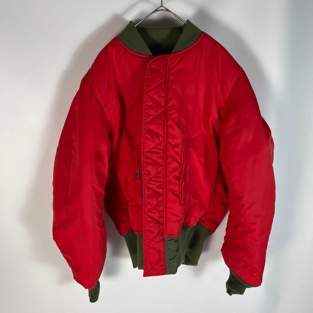 未使用級 ALPHA 24KARATS MA-1 フライトジャケット 刺繍ロゴ