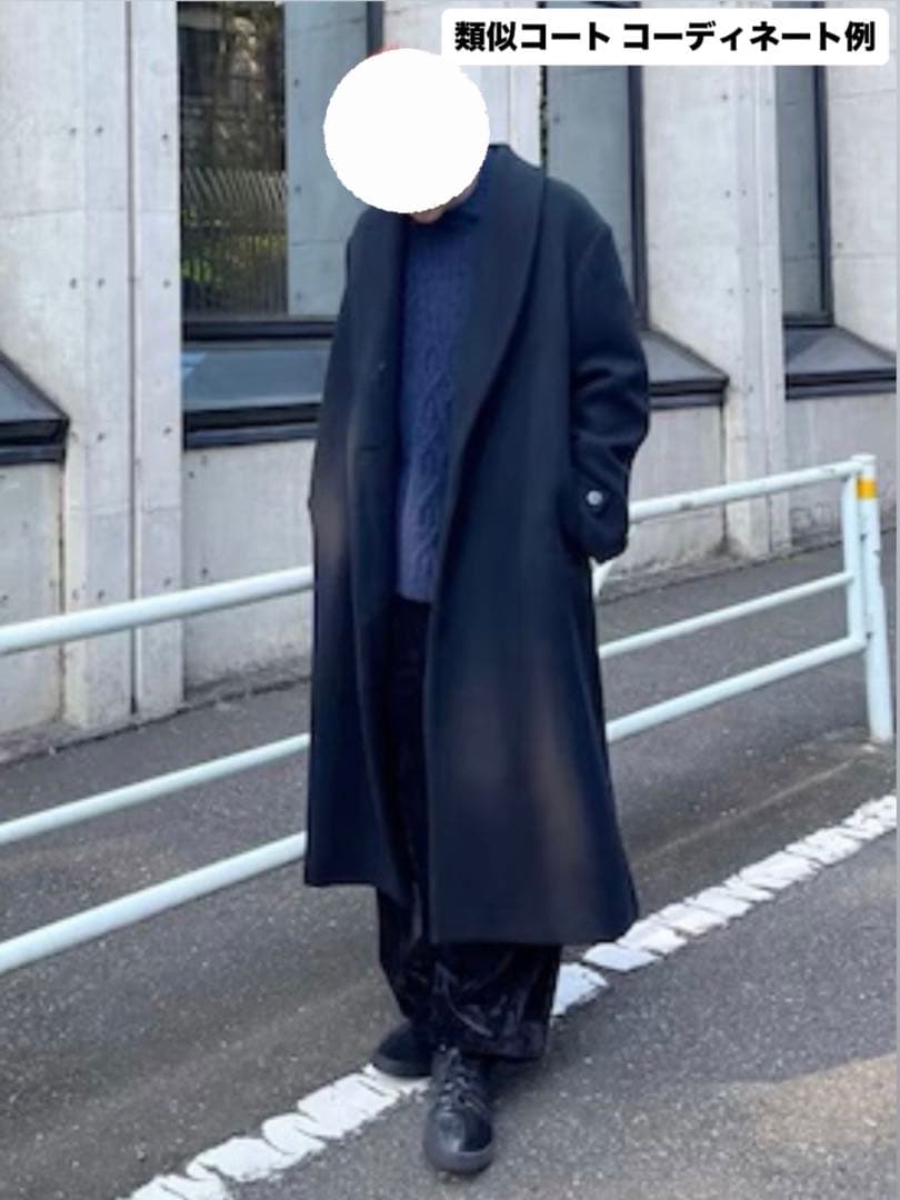 美品　ETHOSENS　エトセンス　コート　ブラック　サイズ2(M)　春服