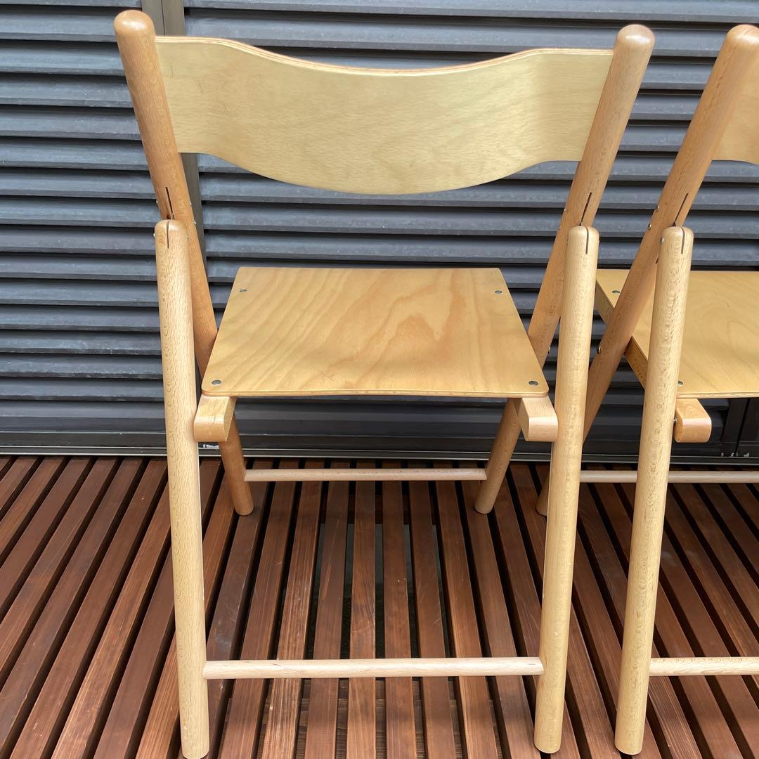 無印良品　廃盤　木製折りたたみチェア　3個セット