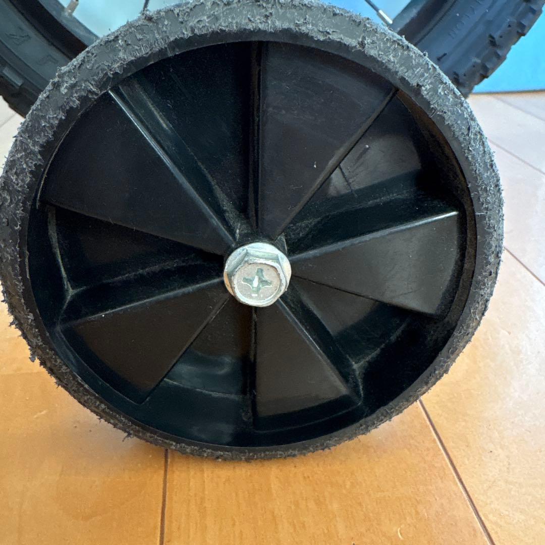 ヨツバサイクル　14インチ　ラムネブルー　子供用自転車 水色オレンジ 補助輪付き