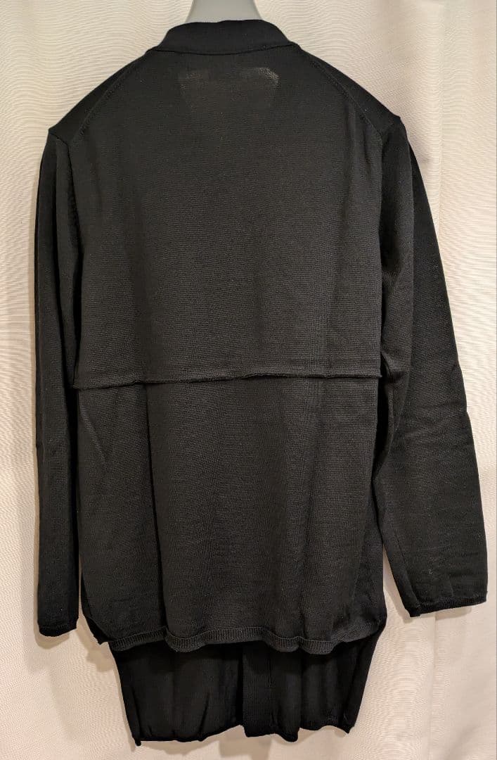 コムデギャルソンオムプリュス 切り返しロングカーディガン 黒・S