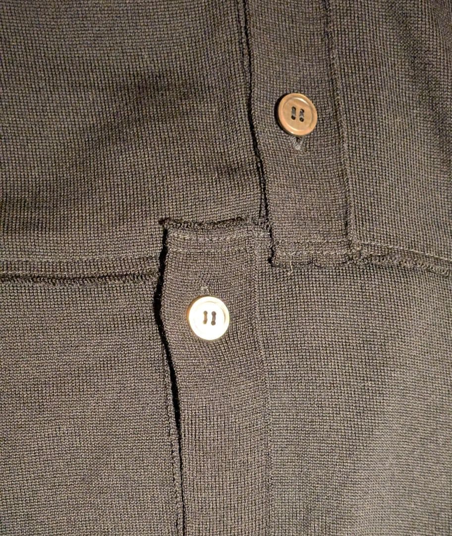 コムデギャルソンオムプリュス 切り返しロングカーディガン 黒・S