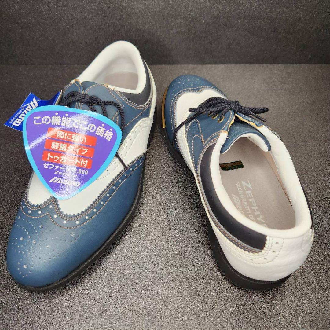 【新品、未使用】MIZUNO ミズノ　ゴルフシューズ　ウイングチップ　メダリオン