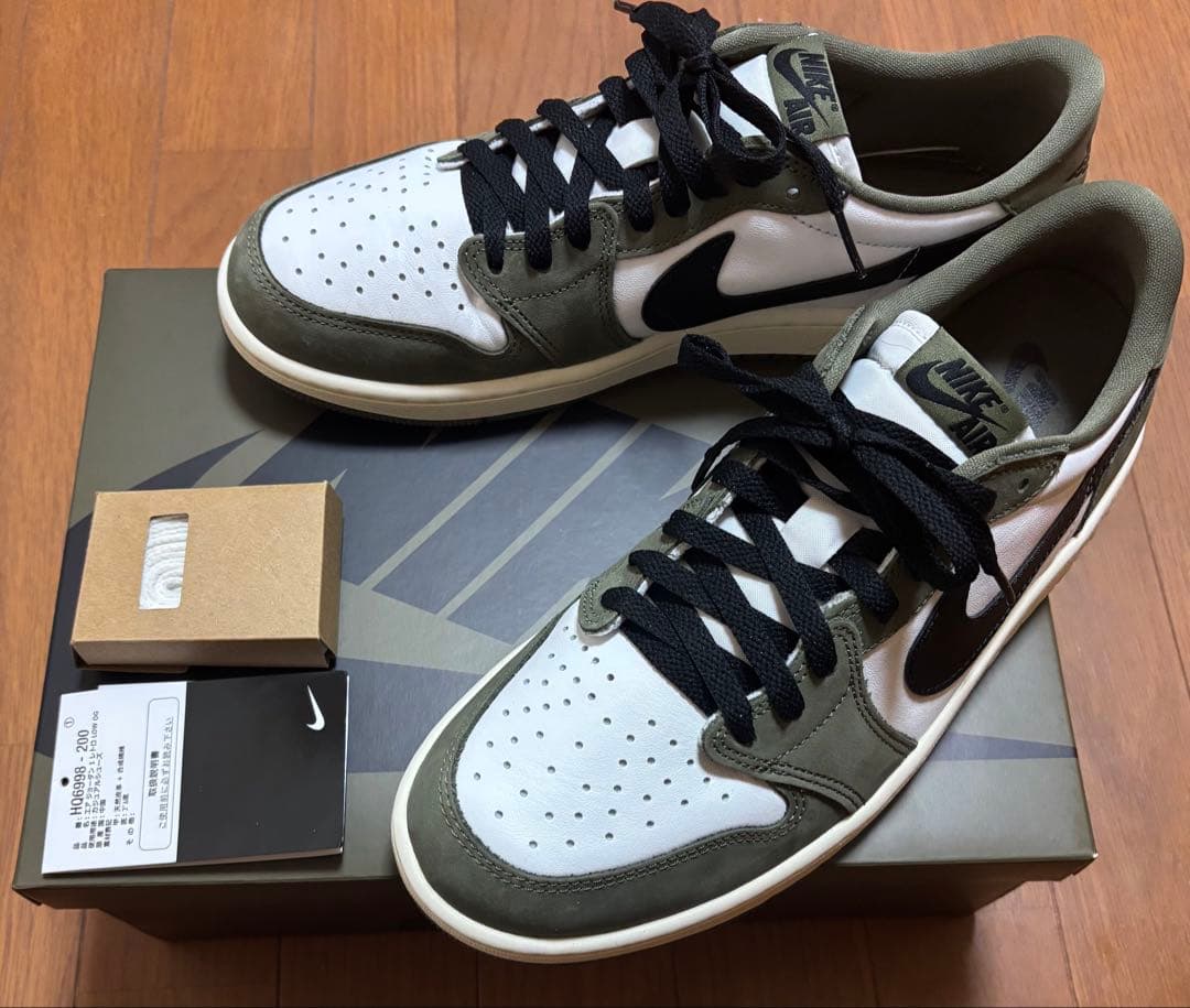 エア ジョーダン 1 レトロ LOW OG オリーブホワイト