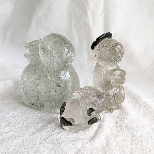 ✧手掘り ブラジル産 ガーデンクォーツ 犬 お金✧