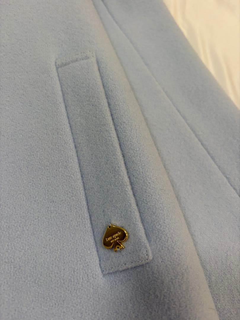 ケイトスペードキッズ、フェイクファーカラー　ウールコート、サイズ150