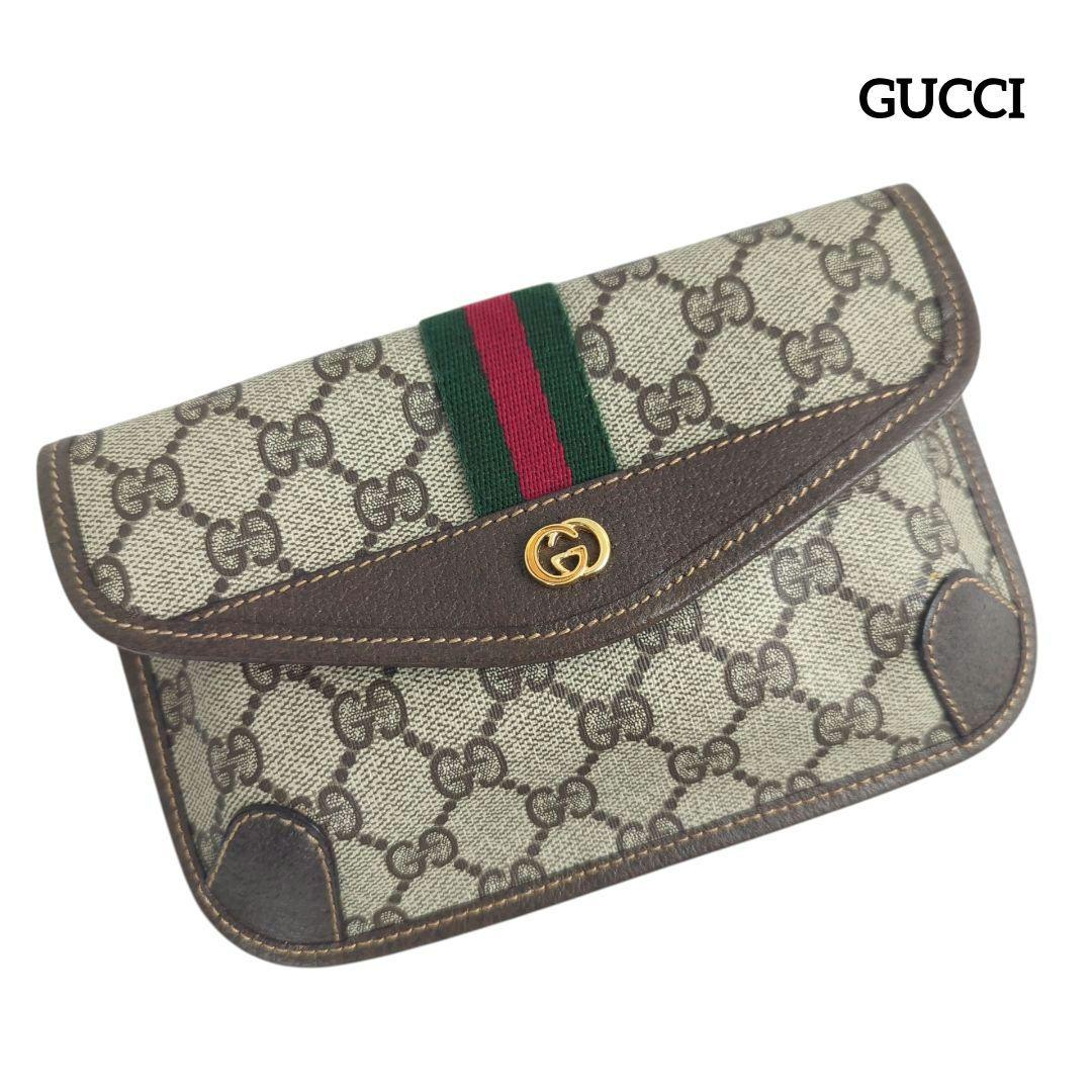 【新品級】GUCCI グッチ シェリーライン GG柄 ポーチ