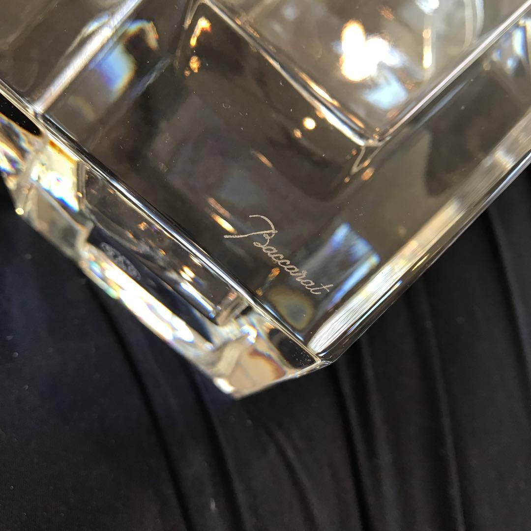 【未使用】Baccarat クリスタル花瓶 モダンデザイン シール付 ボックス入
