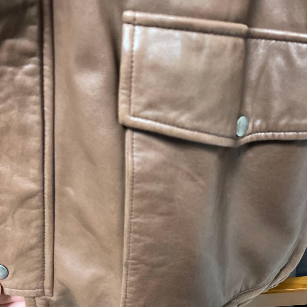 Polo by Ralph Lauren フード付きレザージャケット M