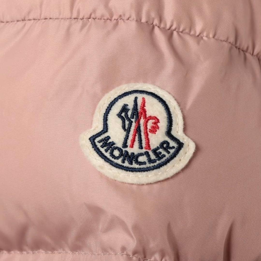 【美品】モンクレール CLION ダウン リアルファー ピンク タグ有り