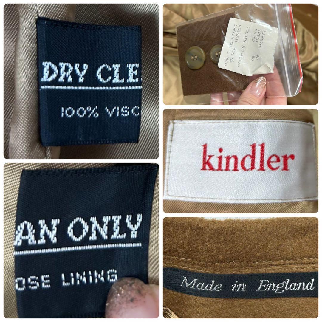 J487 新品未使用 希少 XL 42 キンドラー ステンカラーコート メンズ