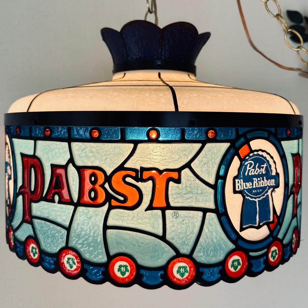 ビンテージ Pabst Blue Ribbon 吊り下げ ライト パブスト
