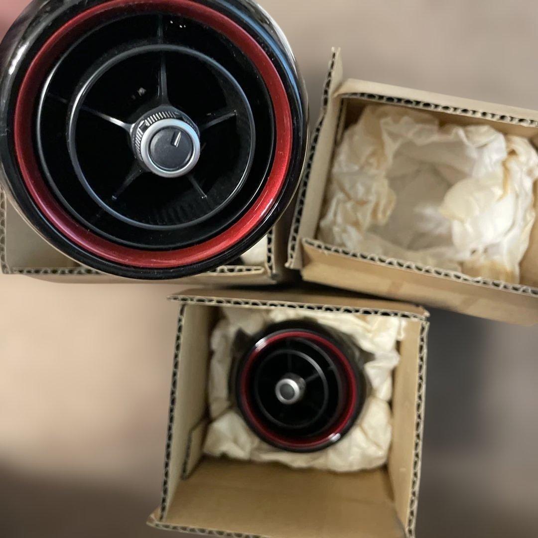 NDロードスター　純正エアコンルーバー　グロスブラック×レッド