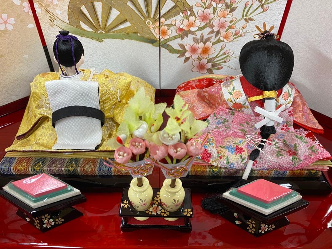 東京久月　親王五人飾り収納用三段セット・間口約６０×奥行約４６×高さ約６１㎝