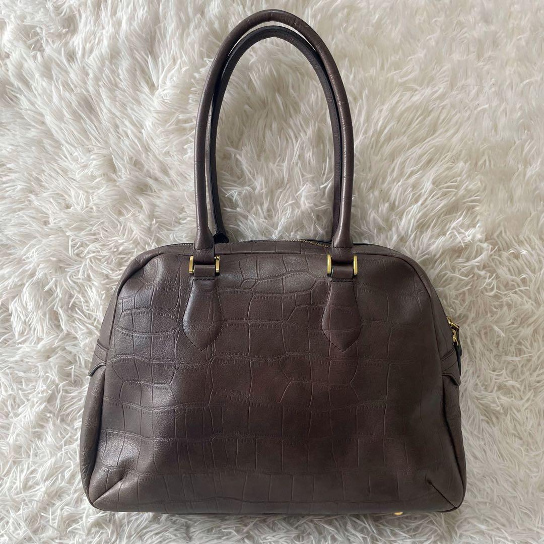 Dakota ボストンバッグ　レザー　ブラウン　A4入ります。