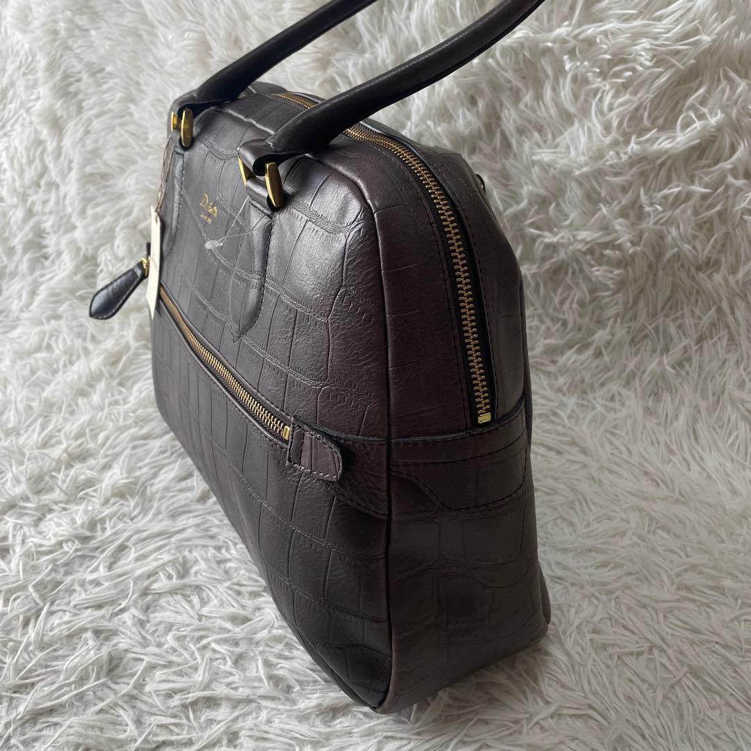 Dakota ボストンバッグ　レザー　ブラウン　A4入ります。