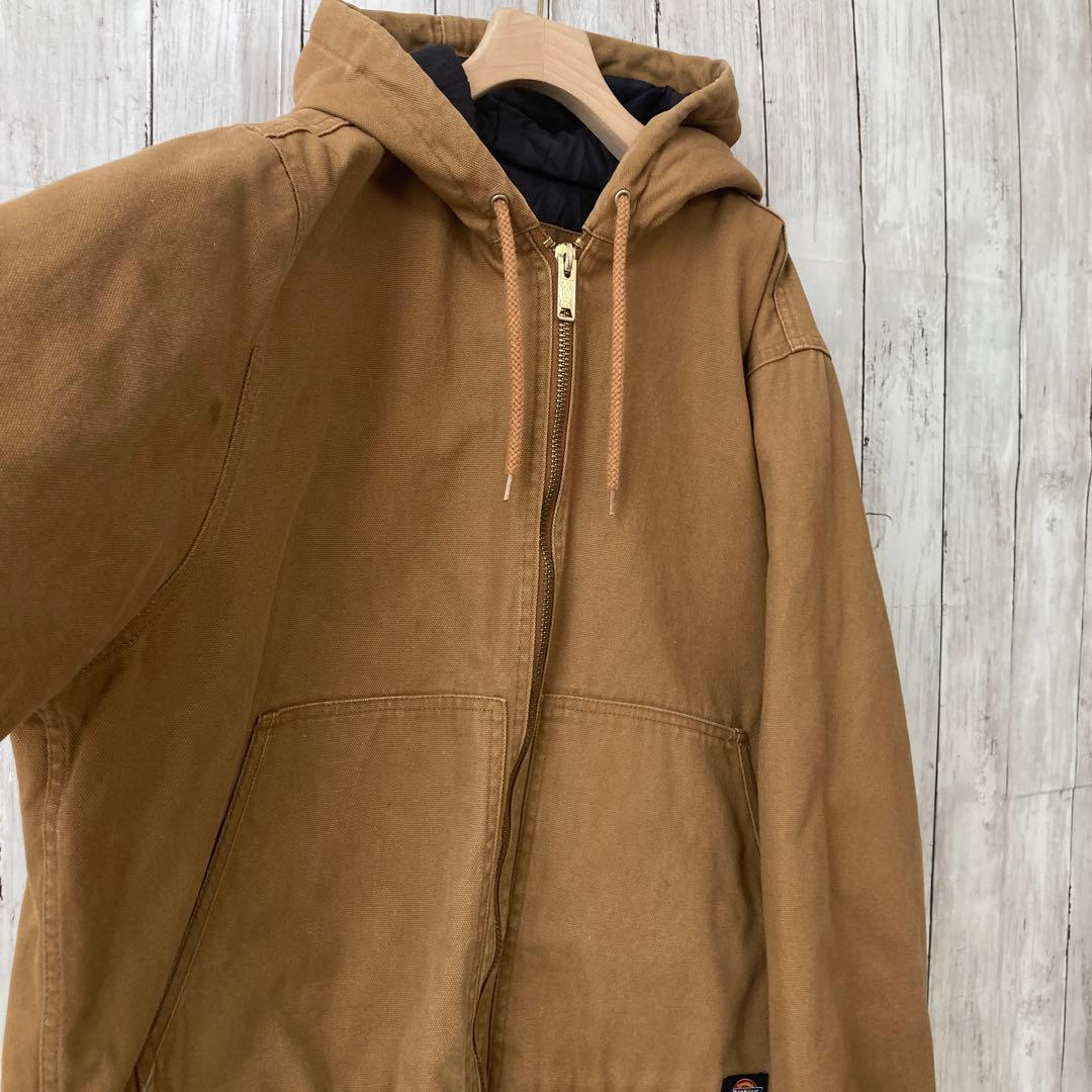 DICKIESディッキーズ　ダックアクティブワークジャケットLブラウン　US古着