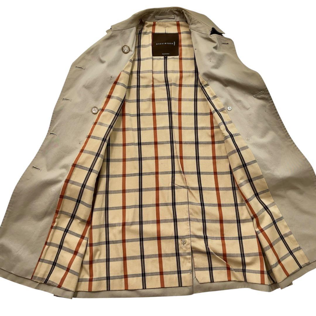 【美品】MACKINTOSH マッキントッシュ　トレンチコート ロング　ロゴ