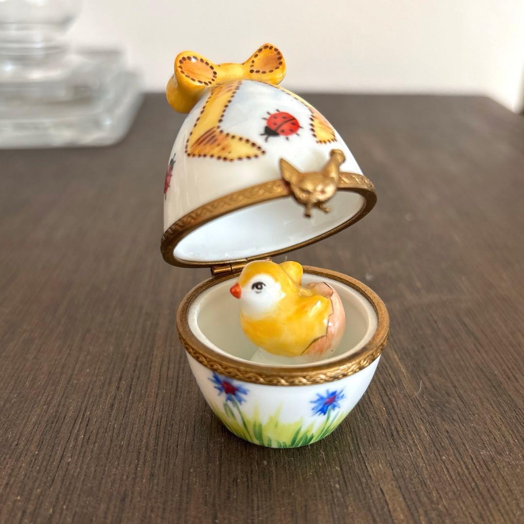 リモージュボックスPeint main小物入ピルケースLimogesエッグヒヨコ