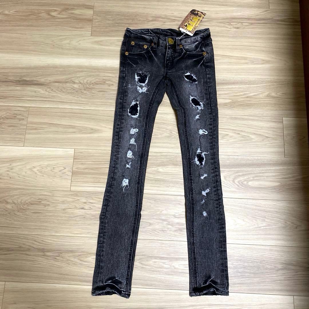 エ*カ様 【希少】d.i.a ダメージ加工スキニーデニム ダークグレー