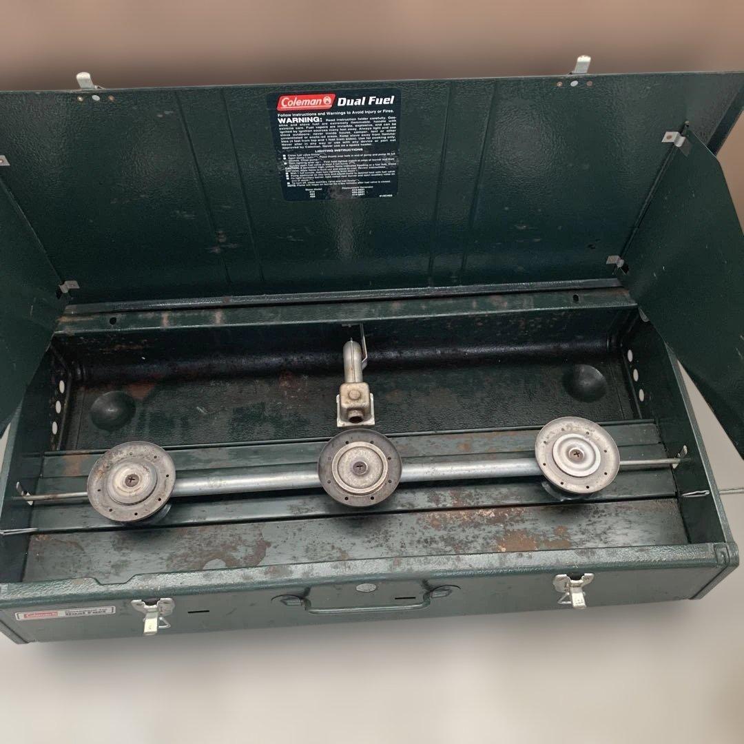 Coleman コールマン428 スリーバーナー　コンロ　デュアルフューエル