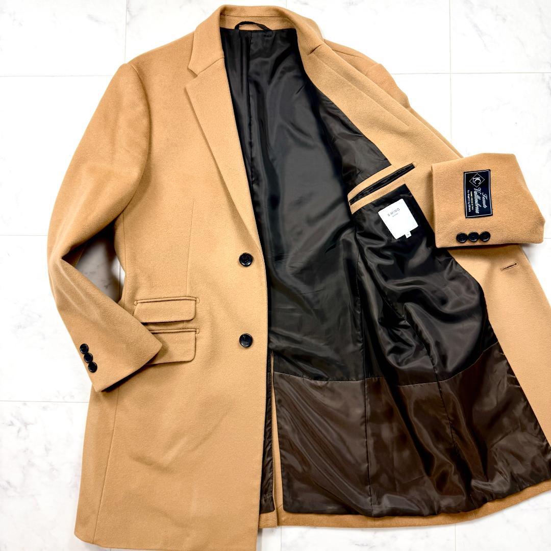 超希少 未使用 XL ビームス　チェスターコート　カシミヤ　キャメル　ビジネス
