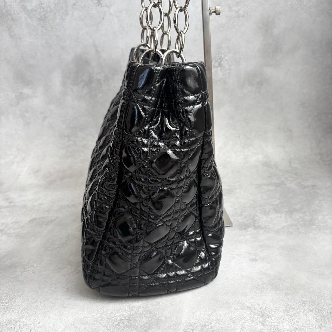 美品 Christian Dior カナージュ パナレア トートバッグ エナメル