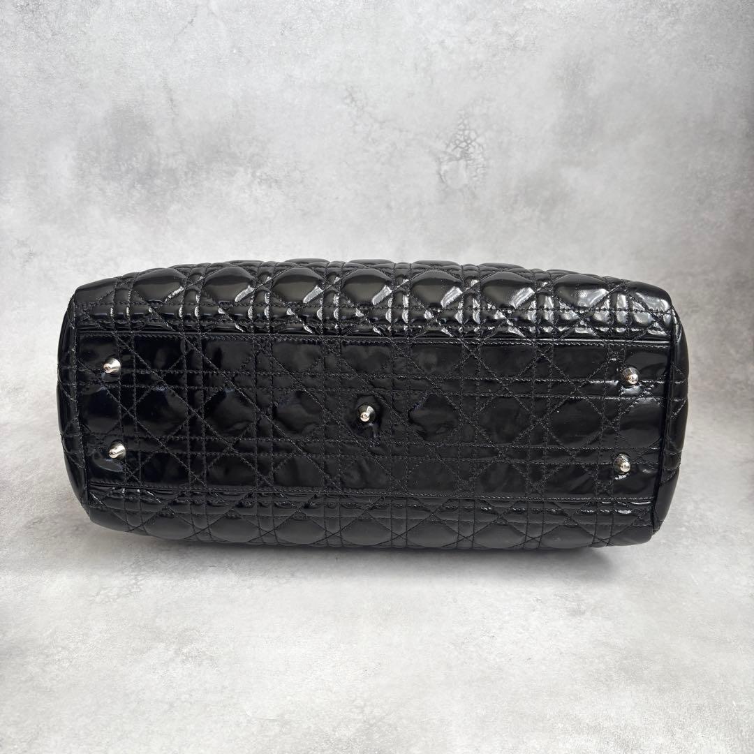 美品 Christian Dior カナージュ パナレア トートバッグ エナメル