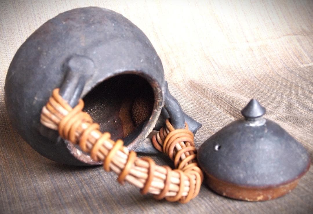 人気作家★加地学【師：森岡成好】★窯変黒土瓶